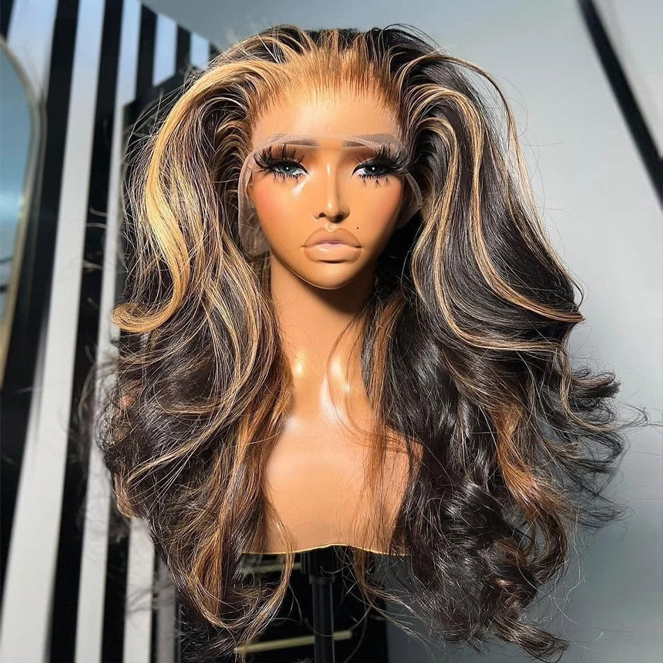 1B/27 Body Wave פאה אנושית ברזילאי צפיפות בצבע בלונד 200 צפיפות